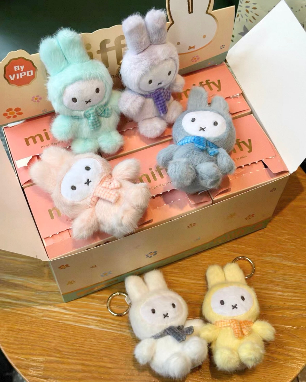 Miffy Macaron Plush Keychain (One Box - Random Blind Box)