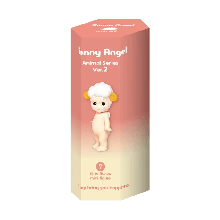 Sonny Angel Animal Series Ver.2 blind boxed mini figure packaging with a sheep character, pop mart collectible