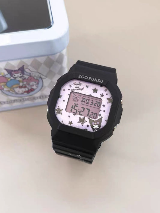 Kuromi Sanrio Watch With Backlight Display