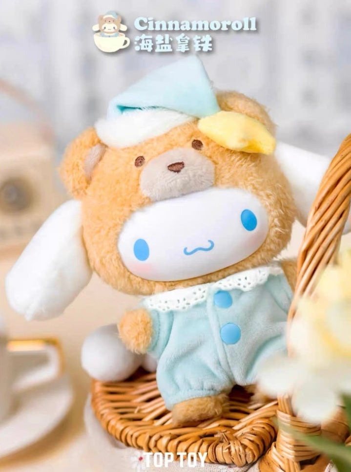 Sanrio Characters Latte Baby Key Ring Plush (One Box - Random Blind Box)