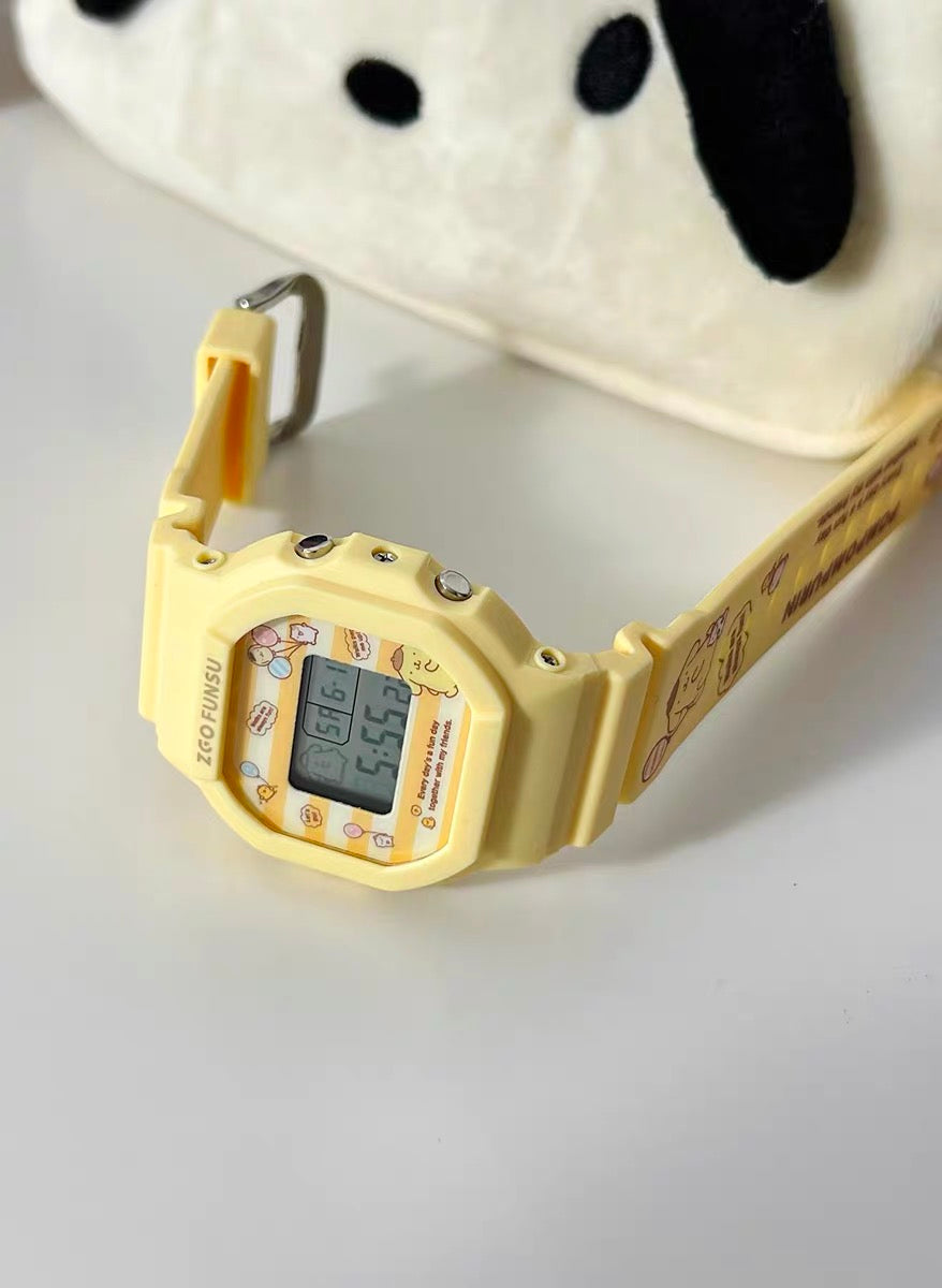 PomPomPurin Sanrio Watch With Backlight Display