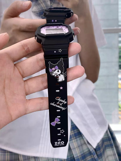 Kuromi Sanrio Watch With Backlight Display