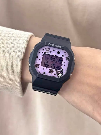 Kuromi Sanrio Watch With Backlight Display