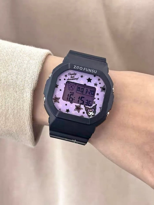 Kuromi Sanrio Watch With Backlight Display