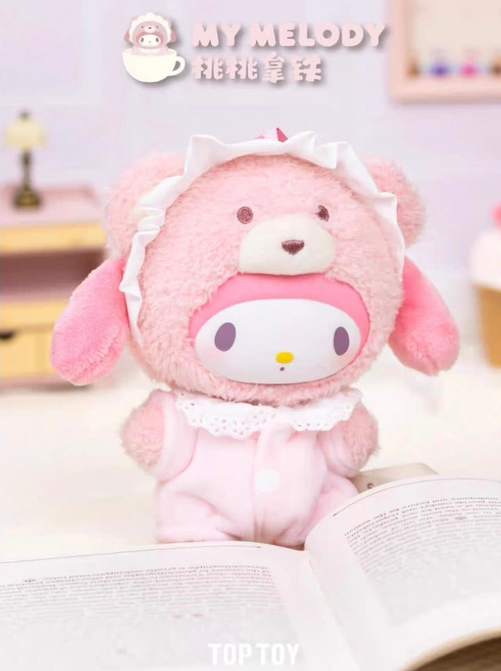Sanrio Characters Latte Baby Key Ring Plush (One Box - Random Blind Box)