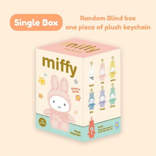 Miffy Macaron Plush Keychain (One Box - Random Blind Box)