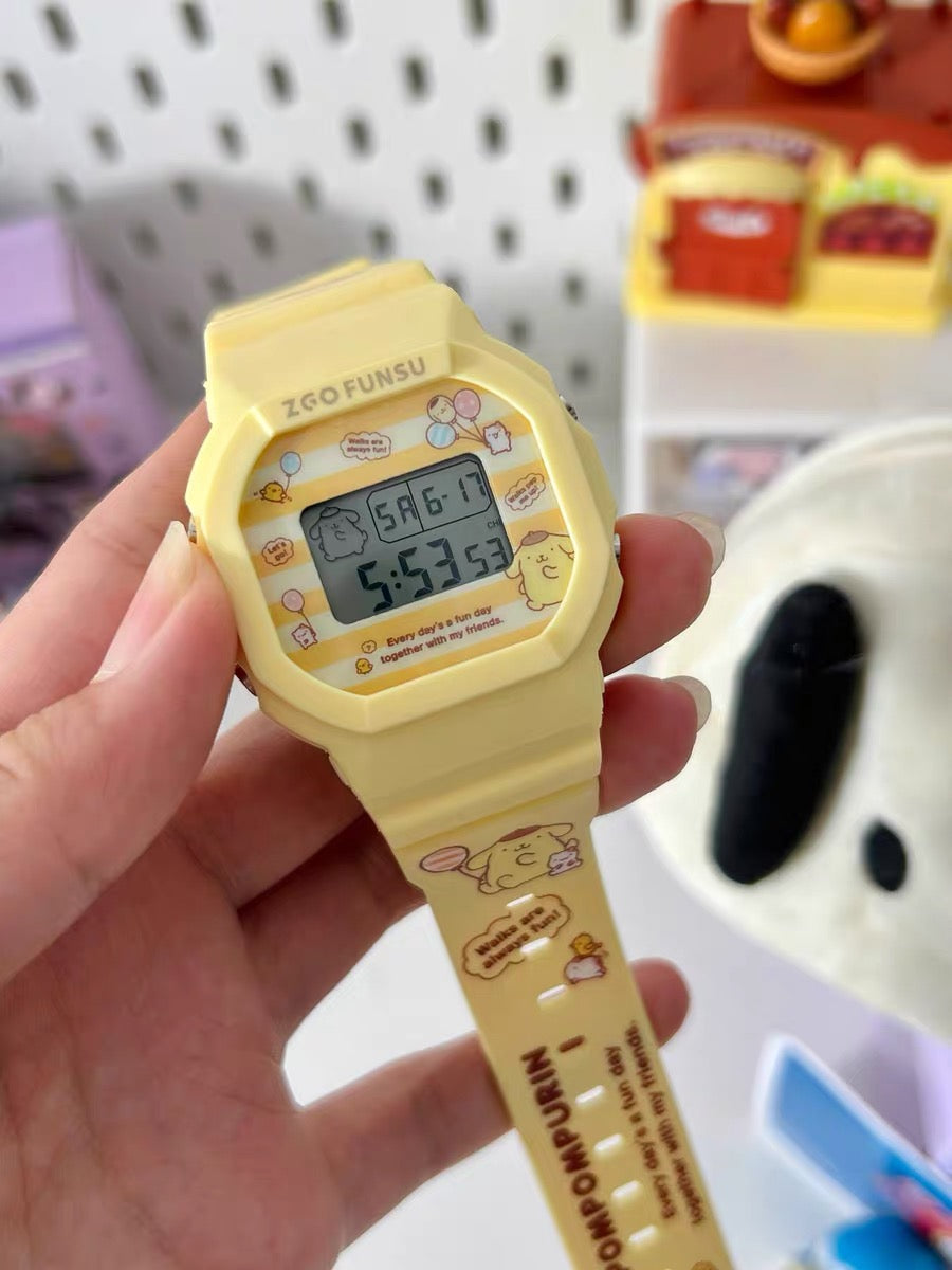 PomPomPurin Sanrio Watch With Backlight Display