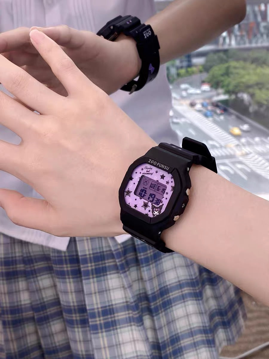 Kuromi Sanrio Watch With Backlight Display